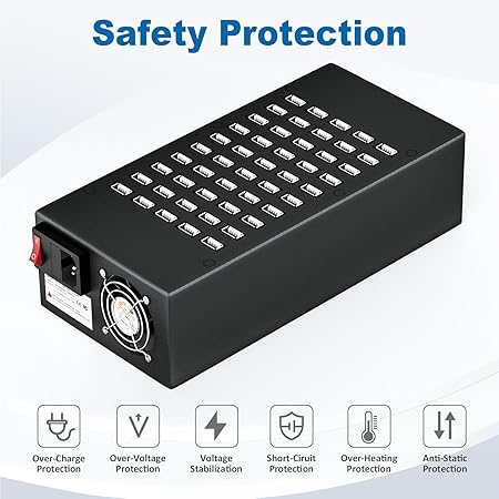 50-Port 200 W USB Charging Station
