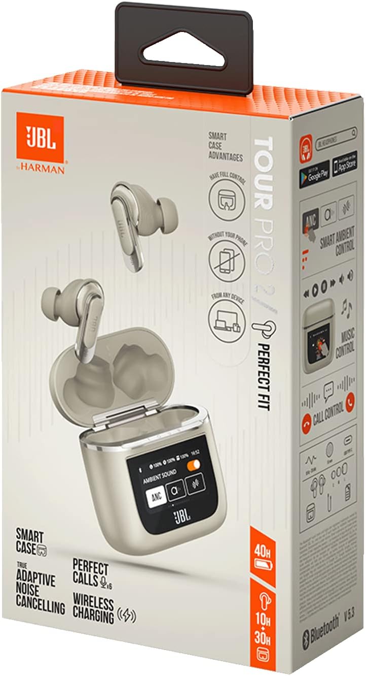 JBL Tour Pro 2 True Wireless Noise Cancelling Earbuds