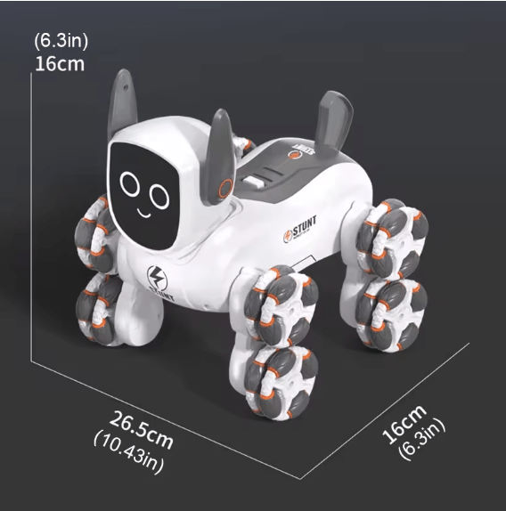8‑Wheel Multi‑Functional Robot Dog with Remote Control