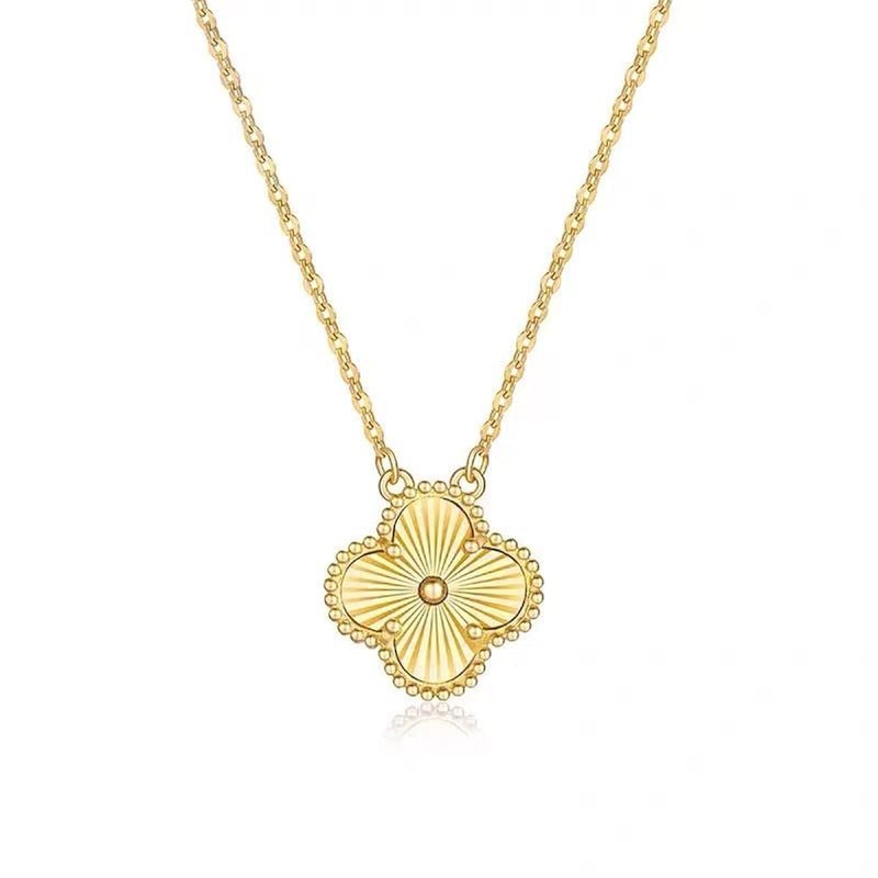 Four-Leaf Clover Gold Pendant Necklace