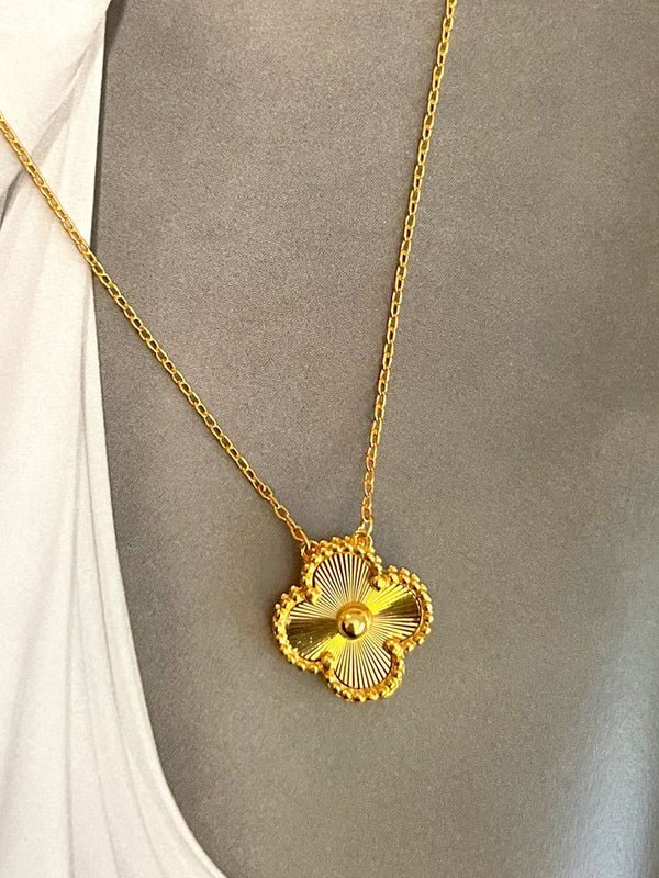 Four-Leaf Clover Gold Pendant Necklace