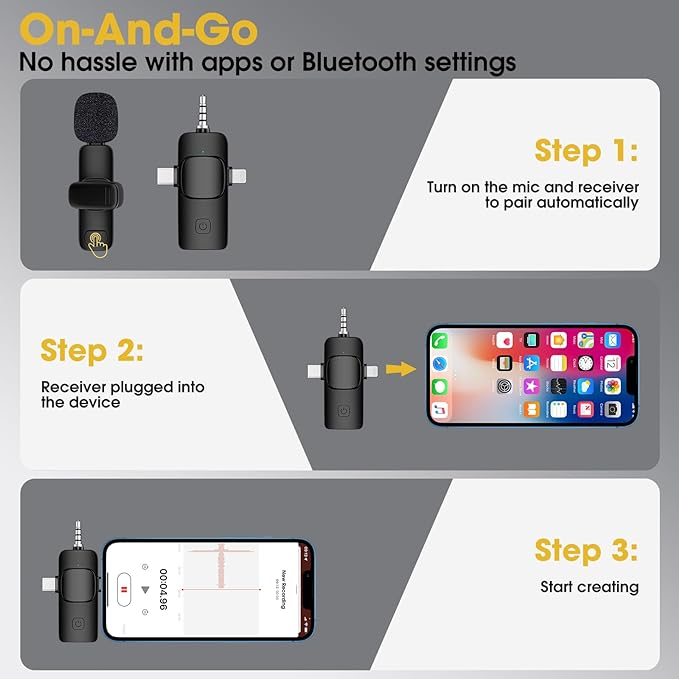 Mini Wireless Lavalier Streaming Microphone