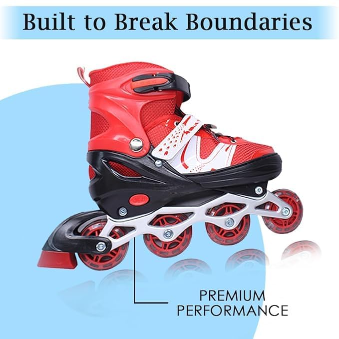Generic Power Super Adjustable Inline Skates (7-8 Years)